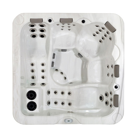 Градинско джакузи BOKO White casing Black 230x230 cm - модерна релаксация в градината