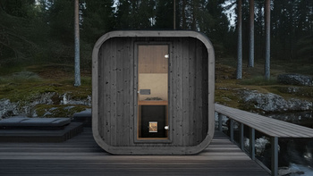 Icon 200 S Sauna Limited Black Garden Edition για 4 άτομα / Ηλεκτρική ή ξυλόσομπα Harvia / Υψηλής ποιότητας σκανδιναβική ερυθρελάτη (Thermowood) | Ευεξία | Χαλάρωση | SPA | Ευεξία | Χαλάρωση | SPA | Θερμόξυλο | Πανοραμικό γυαλί