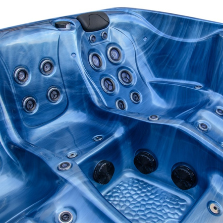 Trädgårdsjacuzzi SPA566 200x200 cm – lyxig SPA-badkar med hydromassage för trädgården och terrassen