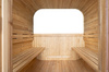 MO-2118 SQUARE dārza sauna 210x180x210 cm - moderna āra sauna dārzam, egles koks, relaksācijai un labsajūtai