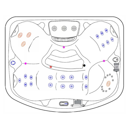 Dārza džakuzi SPA516 White Pearl ar antracīta korpusu 170x210 cm - kompakta greznība jūsu dārzā