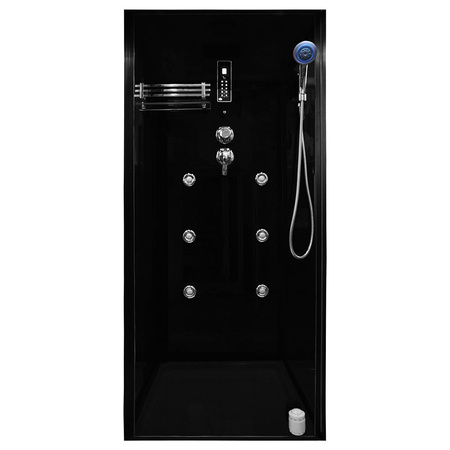 MO-1752B LEFT TRIO, sausa sauna, garinė ir dušo kabina 180X110X223CM | Elegantiškas minimalizmas | Termo mediena