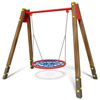 “Bird’s Nest” Swing on Wooden Posts TE412-RC — a safe attraction for the playground