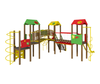 Комплект за детска площадка "Замък-нов" T903 NEW - 4 кули, активна игра за деца, детска площадка