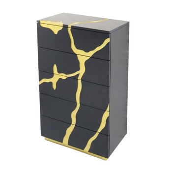 COSHH - MAGNETICKÁ ČERNÁ ŘEZBA - lakovaná MDF - 120 × 75 × 40 cm