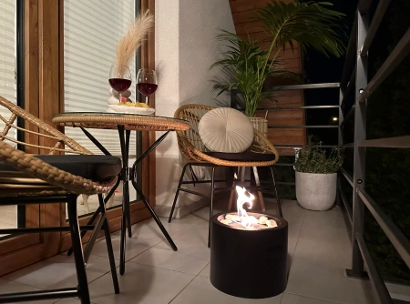 Fritstående biopejs Moon Mini mat sort