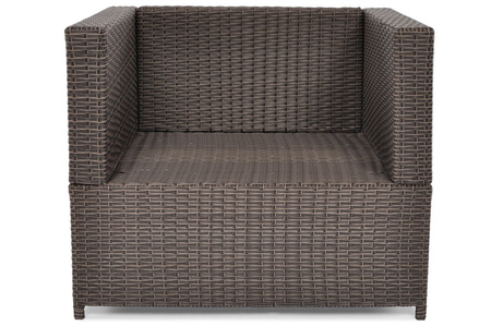 Fauteuil de jardin en polyrotin MALAGA - marron