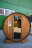 Außensauna EDA 130 für 3-4 Personen mit Harvia Vega Saunaofen + Gratisgeschenke | Kosmetika + Saunazubehör | Finnische Sauna | Thermowood | Thermoholz