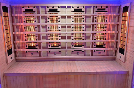 MO-RL4ST XL infrasarkanā sauna ar sāls akmeni un turmalīniem | Wellness | Relax | Spa | Gatavs uzstādīšanai | Luxury Relaxation