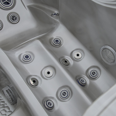 Dārza džakuzi SPA566 200x200 cm - luksusa spa vanna ar burbuļvannu dārzam un terasei