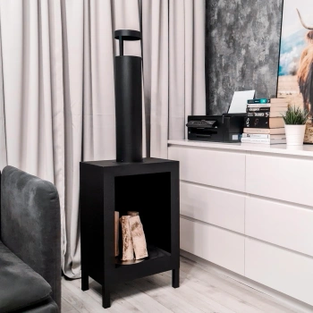 Chimenea de bioetanol independiente Kozen negro mate