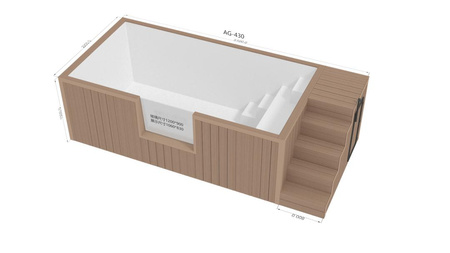 Piscina moderna para jardín con accesorios AG-430 - piscina de lujo independiente