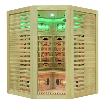 MO-RL3CST Infrarotsauna mit Salzstein + Turmalinen | Natürliches Holz | Heimisches SPA