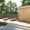 Sauna de jardim finlandesa com vidro Vitrine 250x200cm