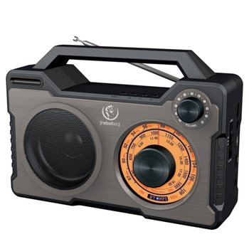 Rebeltec RODOS Altavoz inalámbrico mono Bluetooth con radio FM, USB, microSD y batería recargable - 10 vatios