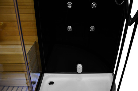 MO-1751B LEFT TRIO, dry sauna, steam sauna and shower cabin 180×110×223 cm