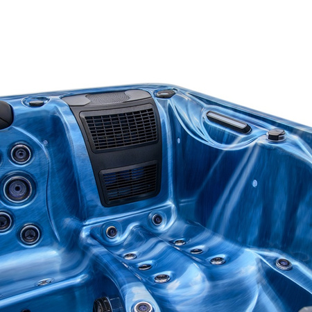 Dārza džakuzi SPA566 200x200 cm - luksusa spa vanna ar burbuļvannu dārzam un terasei