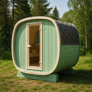 Vonkajšia sauna Uku 130 pre 3-4 osoby/ NOVÁ KOLEKCIA RAINBOW / Iba elektrické kúrenie / Vysokokvalitný severský smrek (termične upravené borovicové drevo) | Wellness | Relaxácia | SPA | Wellness | Relaxácia | SPA | Severský štýl | Termične upravené drevo