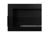 Væghængt biopejs med glas 1200 x 400 – elegant sort mat til dit hjem
