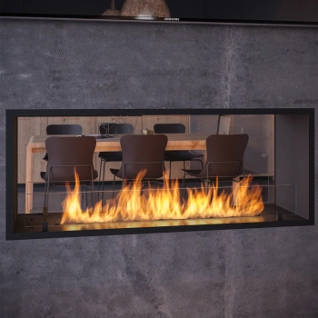 Double-sided bio-fireplace 2SIDE 1200 SLIM – elegance and fire visible from both sides