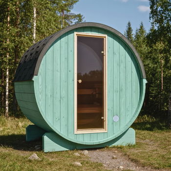 EDA 160 Záhradná sauna – Nová kolekcia Rainbow / Priestranná vonkajšia sauna pre 3–4 osoby s elektrickým ohrievačom, ideálna na relaxáciu v záhrade