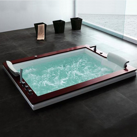 Hydromasážna vaňa Diablo 666 s krytom a doskou 180x150 cm – Luxusný relax v domácom SPA