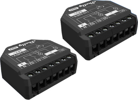 2 Shelly 2PM Gen3 WiFi/Bluetooth kontrolleri komplekt