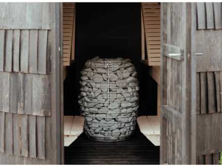 HUUM HIVE 12 kW - Poêle de sauna électrique moderne avec 30 kg de pierres - Finition élégante et haute performance