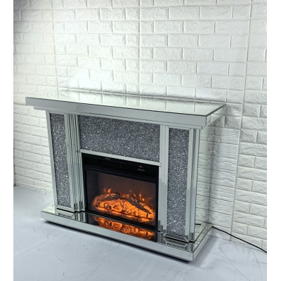 Luksusowy Szklany Kominek Solux 123x38,5x91 cm z Elektrycznym Wkładem Wyjątkowy Blask