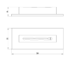 Frittstående biopeis Stainless hvit høyglans