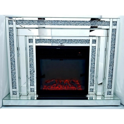 Lyxig Glasbrasa Rixon 128x39x85,5 cm med Elektrisk Insats – Värmer och Förhöjer Ditt Hem