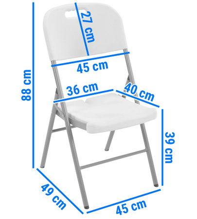 Chaise de restauration pliante - blanche