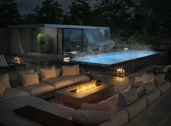 INSERT BLACK 1200 bio-fireplace burner – elegance and efficiency in large interiors
