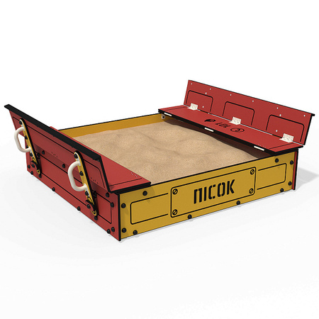 Sabbiera Firefighting LK310.1 – Sabbiera a tema pompiere con panche e copertura