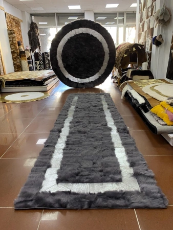 Luxury gift for the home handmade rug PREMIUM style Versace natural sheepskin fur rug