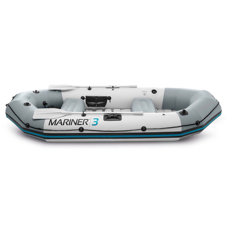 Oppblåsbar Ponton Mariner 3 for 3 personer med årer, pumpe, fiskeholder og motor – INTEX 68373