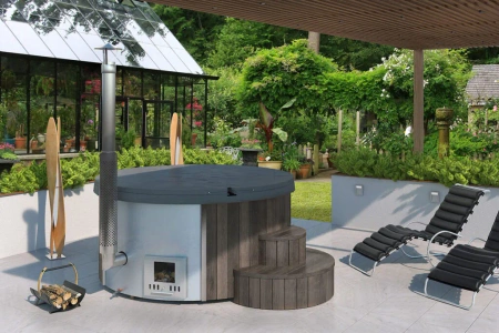 Pirts un balles zāles komplekts | ICON 125 Āra pirts | Sausā | Somu | Karstā baļļa LUX 220 Dārza balles zāle | Elektriskā krāsns | Koka krāsns | Thermwood