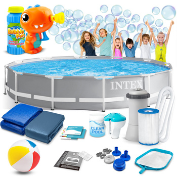Piscine de jardin Frame 366 x 76 cm 16 en 1 + machine à bulles GRATUITE