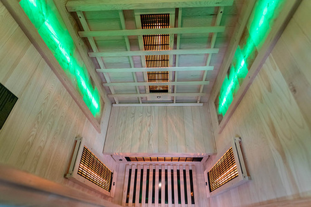 MO-RL1S Sauna na podczerwień z kamieniem solnym | Wellness | Relax | SPA | Luksusowy Relaks | Elegancki Minimalizm