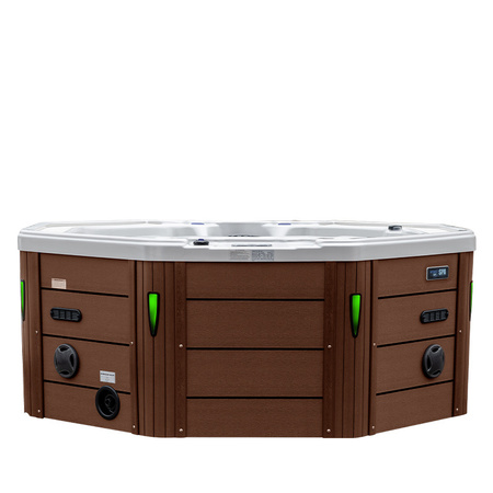 Hagejacuzzi SPA107 220x220 cm – luksuriøst SPA-badekar for 6 personer