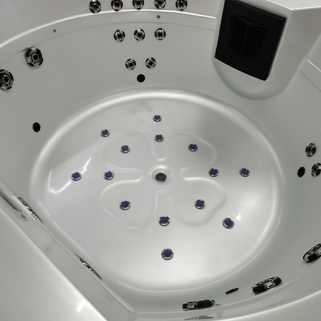 DELLA 916 valge pärliline aiavann, antratsiitne korpus 170x170 cm - luksuslik spaa teie aias!