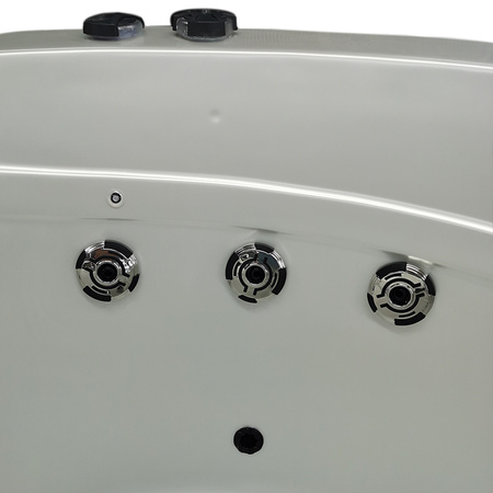 DELLA 916 balta perlamutra dārza virpuļvanna, antracīta korpuss 170x170 cm - luksusa spa dārzā