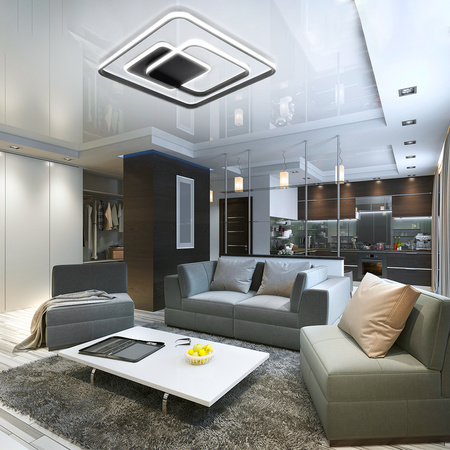ΦΩΤΙΣΤΙΚΟ ΟΡΟΦΗΣ LED ΓΡΑΜΜΕΣ ΚΑΙ ΤΕΤΡΑΓΩΝΑ 88W + DL-G04 REMOTE