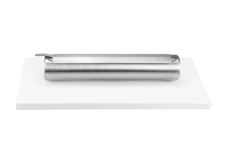 Free-standing Stainless white bio fireplace gloss