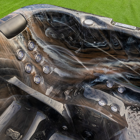 LED vírivka s hydromasážou pre 6 osôb - akryl CE, vonkajšia vírivka, vonkajšia vírivka