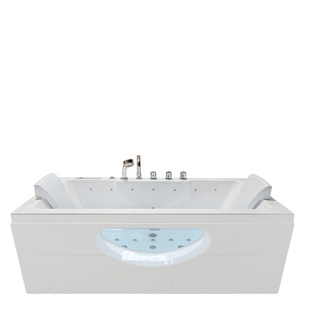 HYDROMASÁŽNA SPA VAŇA OBDĹŽNIKOVÁ 150×84 CM DVOJMIESTNA IRIS-933A-BLbiely