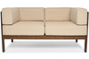 Havemøbelsofa 2-personers EDEN mørkebrun/beige | Havemøbler til haven, afslapning, moderne stil