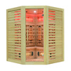 MO-RL3CST Infrarotsauna mit Salzstein + Turmalinen | Natürliches Holz | Heimisches SPA