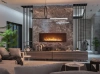 Minimalist built-in bioethanol fireplace Inside 1500 – black, Antisol glass
