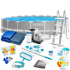 Piscina da giardino con struttura 610 x 132 cm set 21w1 INTEX 26756